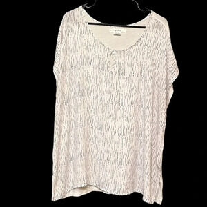 In Every Story black and white abstract design sleeveless top, Size 1X